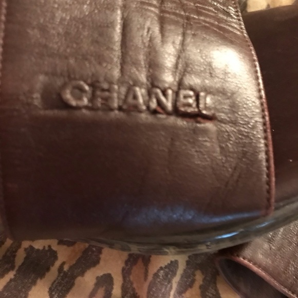 Chanel size 10 brown leather authentic Chanel sandal transparent detail - Picture 9 of 16